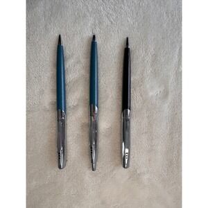 Vintage Paper Mate Ballpoint Pens Set of 3 Capri USA Teal Black